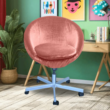 Velvet Blush Pink Slip Cover, Compatible with IKEA SKRUVSTA