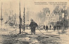 Belgique Bruxelles exposition l'incendie de août 1910  28067