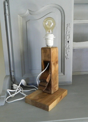 Lampe vintage rabot ancien - vintage,