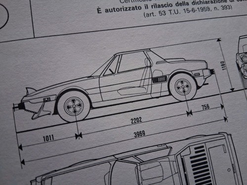 Fiat bertone 128 as1 - fiat, x1/9