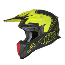 Casque Moto Just1 J18 Mip Vertigo Rouge Gris Jaune Fluo Enduro Off Road Motard