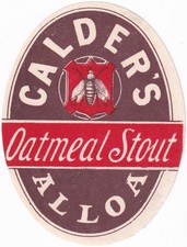 British Beer Label. Calder Oatmeal Stout
