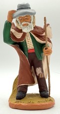 Vintage Fouque Santons Blast of Mistral Shepherd Hand Painted Figure 5” RARE