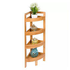 Étagère de salle de bain en bambou avec 4 étagères étagère sur pied étagère d...