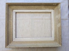 cadre 4F bois patine feuillure 33 cm x 24 cm frame tableau miroir gravure