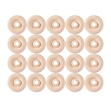 Lot de 20 roues en bois massif