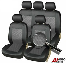 Look Cuir Voiture Siège Housse Set Complet Protection Gris Pour Opel Corsa Astra