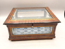 Coffret a bijoux-vitrine,verre biseauté et palissandre.Boite,écrin.XIX°.