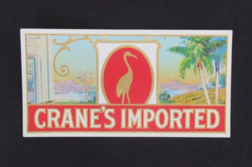 Old label crane - crane's, imported