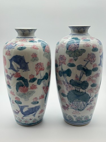 Paire vases balustres - vases,