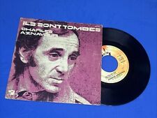 Vinyl 45 tours disque 45T Charles Aznavour - Disco Vinile 45 Giri