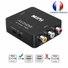 Convertisseur Vidéo AV RCA CVBS Vers HDMI Adaptateur MINI AV2HD 1080P HDTV