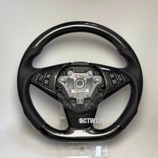 Real carbon BMW E60 M5 E63 E64 MSport Flat bottom SMG steering Wheel OE core