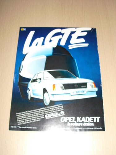 Opel kadett gte publicité - opel,