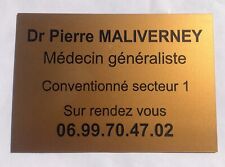 Plaque professionnelle en PVC
