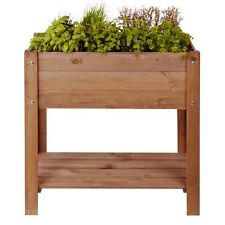 Bac À Fleurs En Bois Brun Carré H=78 Cm Pour Plantes Et Herbes