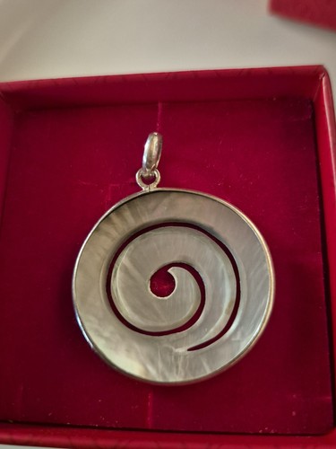 Pendentif spirale nacre - pendentif, en