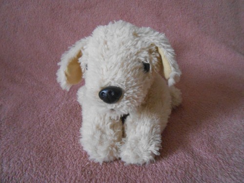 Peluche doudou chien allongé - chien,