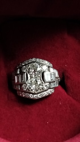 Bague platine diamants de - bague,