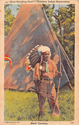Cherokee chief standing - cherokee,
