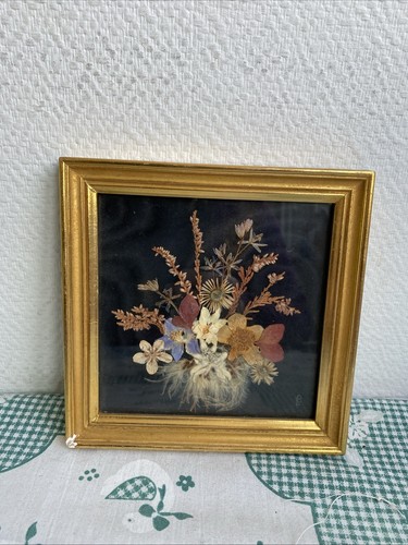 Ancien petit cadre fleur - cadre,