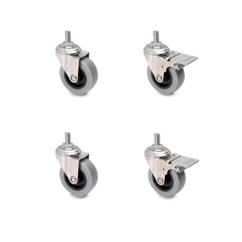 Lot roulettes pivotantes - 4,
