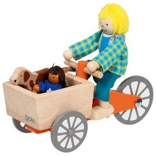 Vélo cargo en bois avec 2