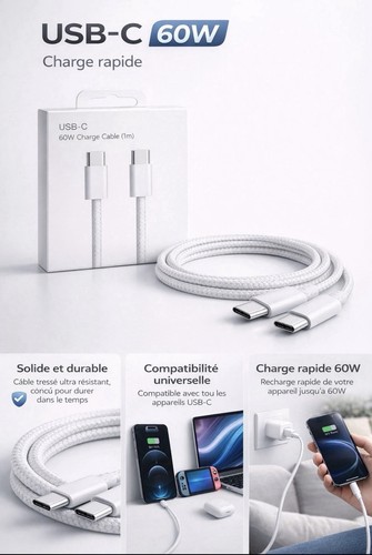 Cable apple usb 1m - usb-c,