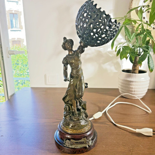 Lampe art nouveau - art,