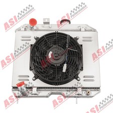 4Row Aluminum Radiator Shroud Fan Fit 41-1952 Jeep Willys MB/CJ-2A/M38 Ford GPW