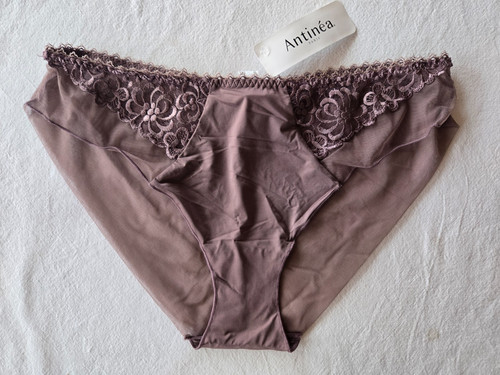 Slip marron guipure - slip, 44