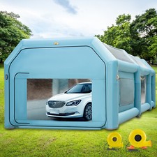 VEVOR Cabine Peinture Gonflable Voiture Pulvérisation 2 Souffleurs 8x4x3 m