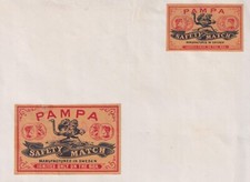 2 Ancienne  étiquette    allumettes Suède  BN173607 Autruche