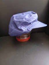 Antique Blue Bugatti Moleskin Sanfor Head Tower Work Cap 54 Rare