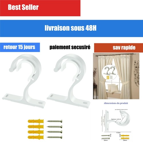 Supports tringle rideau - supports,