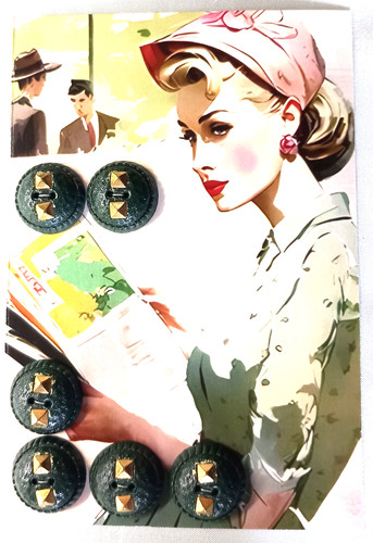 Anciens boutons bois - anciens, en