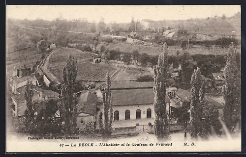 Cpa réole abattoir et - la,