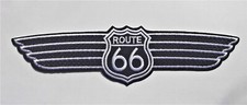 PATCH THERMOCOLLANT BLASON ROUTE 66 -20 X 5.5 CM- NEUF -DECO USA /BIKER