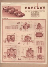 advertising old papers catalog ELECTRIC MOTORS DROUARD (P49743)