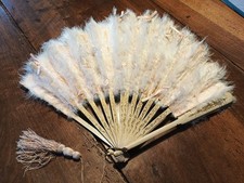 Ancien Éventail Plume Duvet