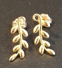 Tiffany & Co. Paloma Picasso Olive Branch Climber Earrings 18K Gold Leaf Preown