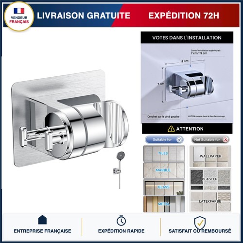 Support pommeau douche - de,