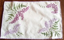 Hand Embroidered Linen Placemat - 44cm x 29cm