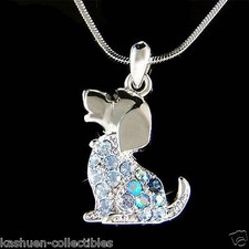 Bleu Beagle Chiot Chien Avec Cristal Swarovski Mignon Animal Breloque Chaîne