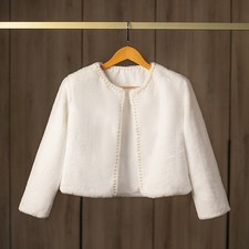 Femme Mariage Fausse Fourrure Châle Veste Boléro Manteau Chaud Fête Cape Gilet