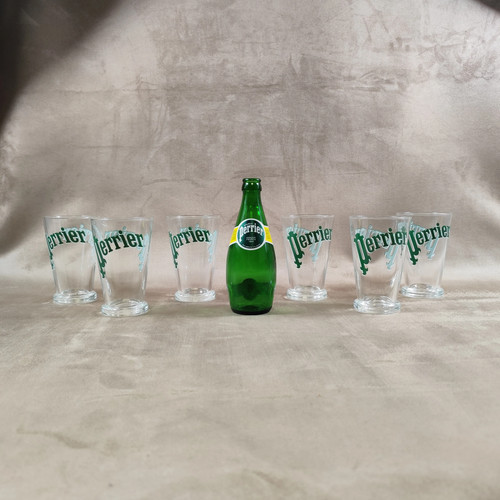 Lot verres perrier eau - lot, 6