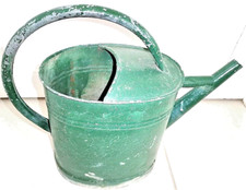 Ancien Arrosoir en Zinc galvanisé vert de 5l Déco Maison Jardin Fleur Potager