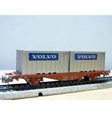 MäRKLIN HO 4765 CONTAINERWAGEN " VOLVO" WAGON CONTAINER  BRAND NEW