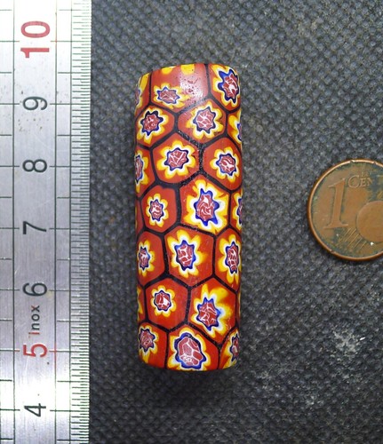 43mm perle verre millefiori - perle,