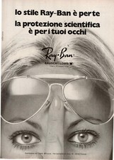 RAY BAN LUNETTES BAUSCH & LOMB 1975 Publicité Originale 1 Page